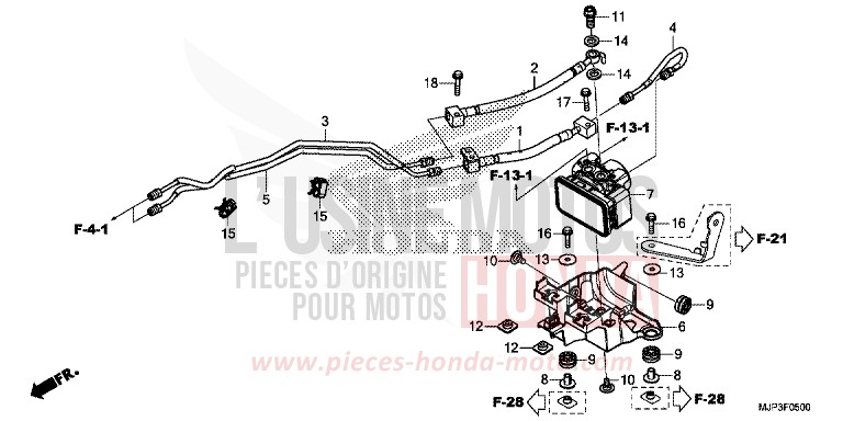 ABS-MODULATOR von Africa Twin MAT BALLISTIC BLACK METALLIC (NHA86) von 2017